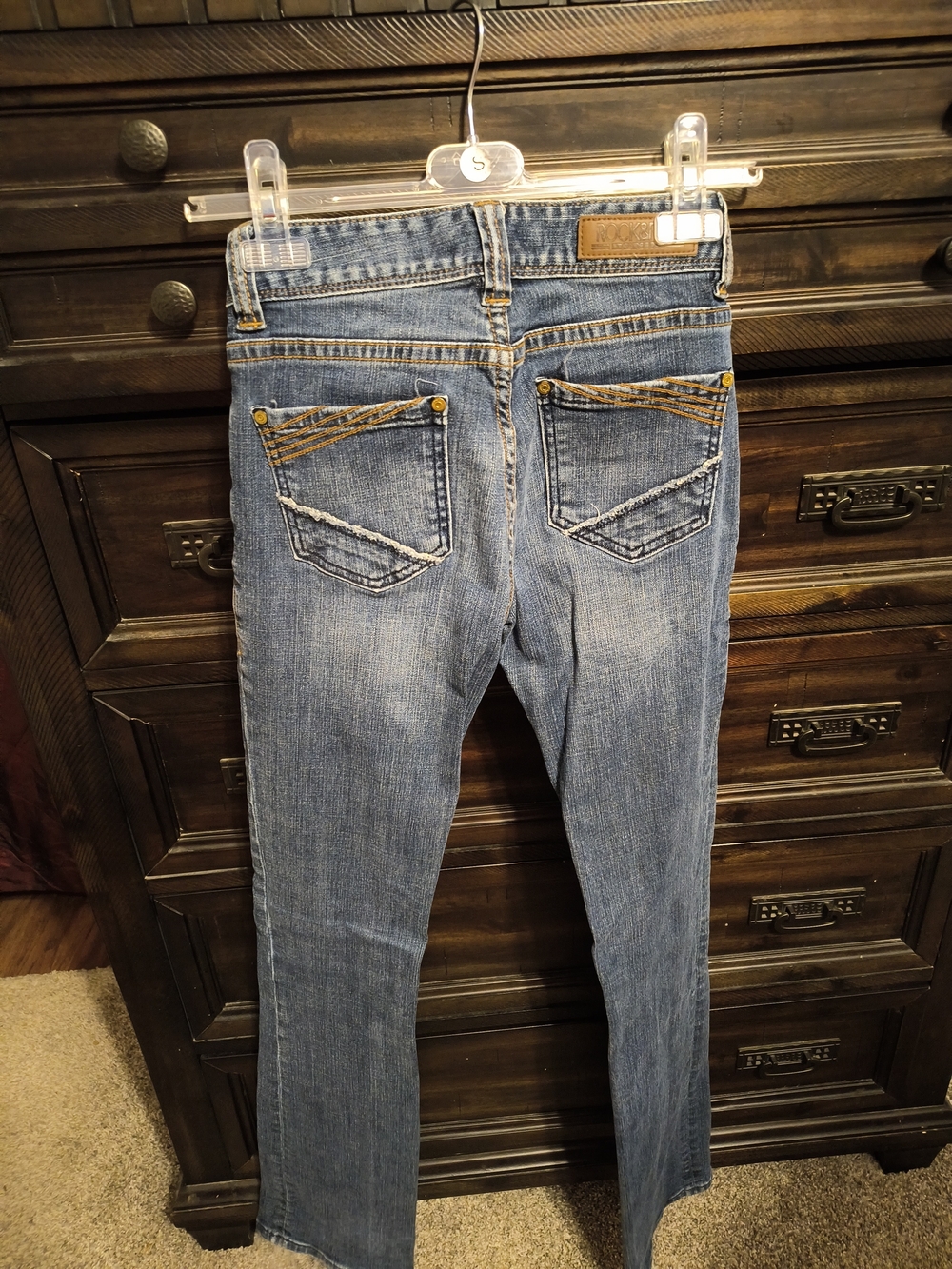 Rock & Roll Cowgirl Women’s Blue Bootcut Jeans - Picture 3 of 7